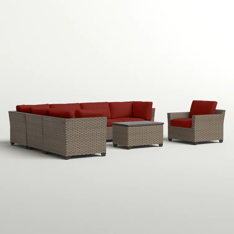 Anupras 8 Piece Sectional Seating Group with Cushions