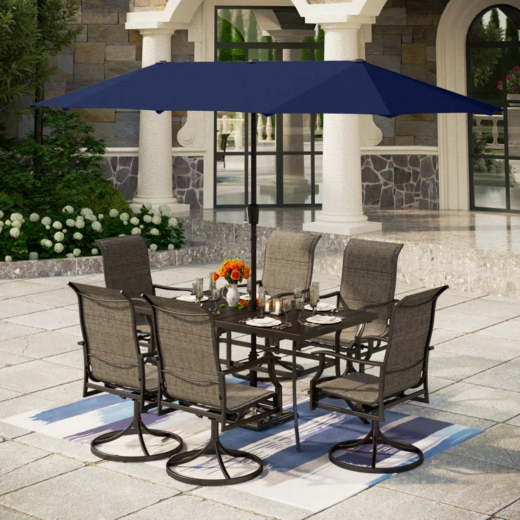 Alyah 6 - Person Rectangular Outdoor Dining Set