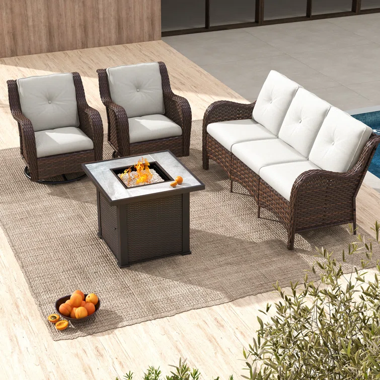 Ajara 5 - Person Outdoor Seating Group with Cushions