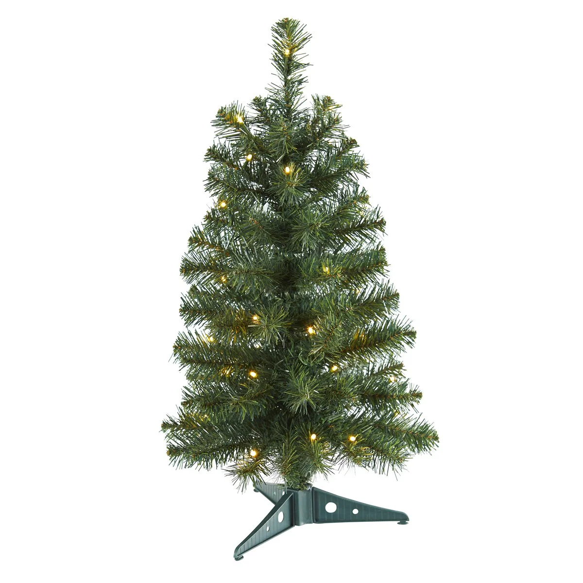 2' Green Christmas Tree with 35 LED Lights and 72 Braches