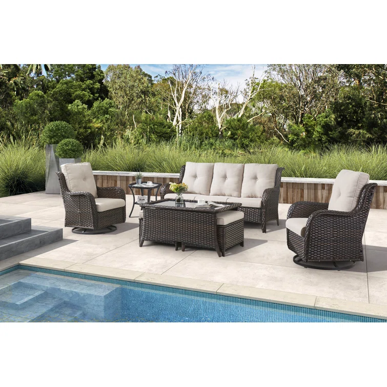 5 - Person Outdoor Seating Group with Cushions