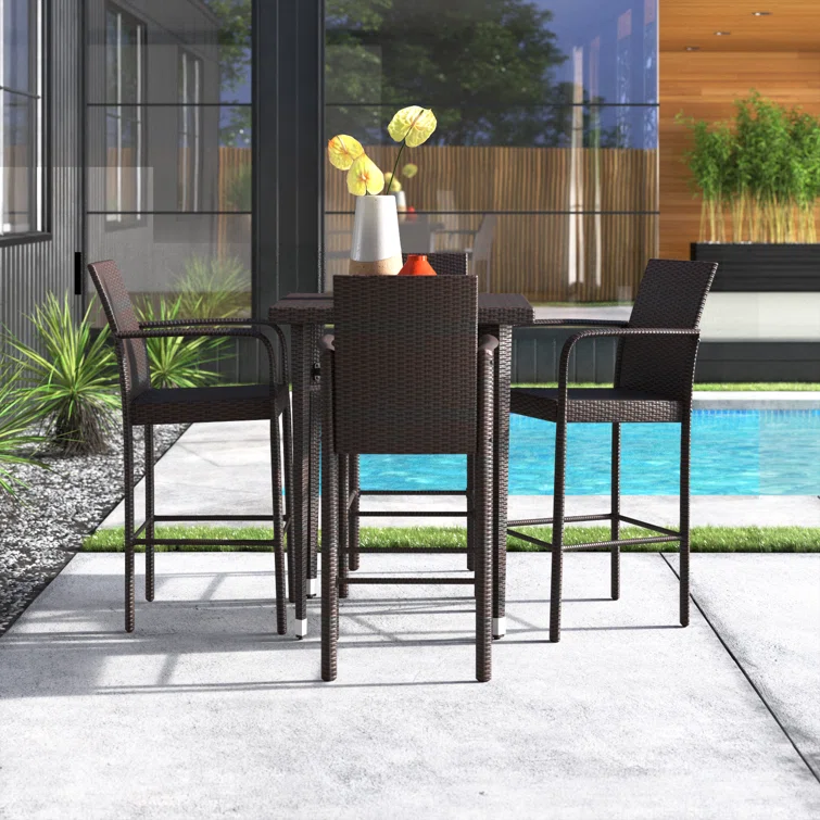 Arnfried 4 - Person Square Outdoor Dining Set