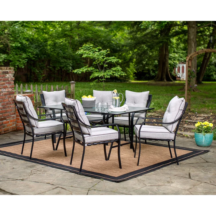 Bozarth 6 - Person Rectangular Outdoor Dining Set with Cushions