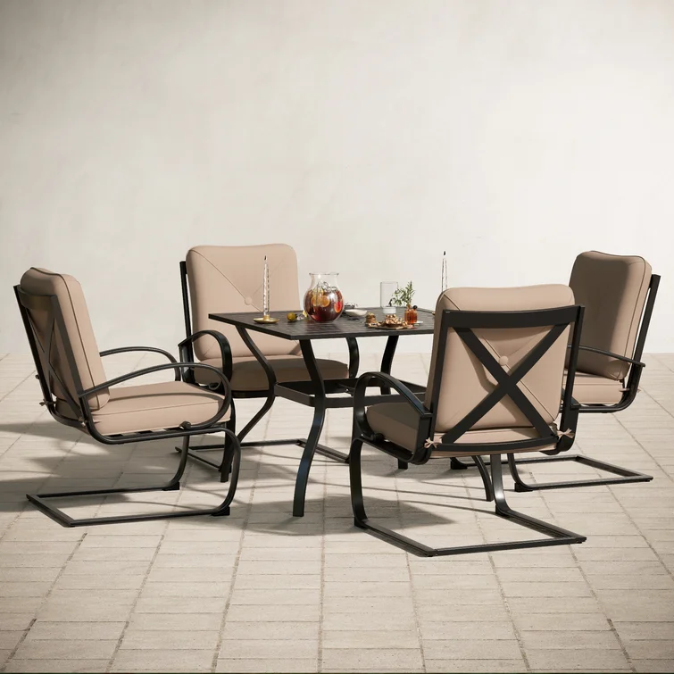 Alyah 4 - Person Square Outdoor Dining Set with Cushions