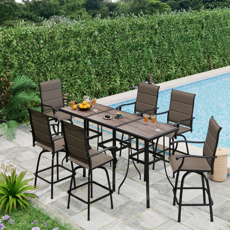 Alyne 6 - Person Square Outdoor Dining Set