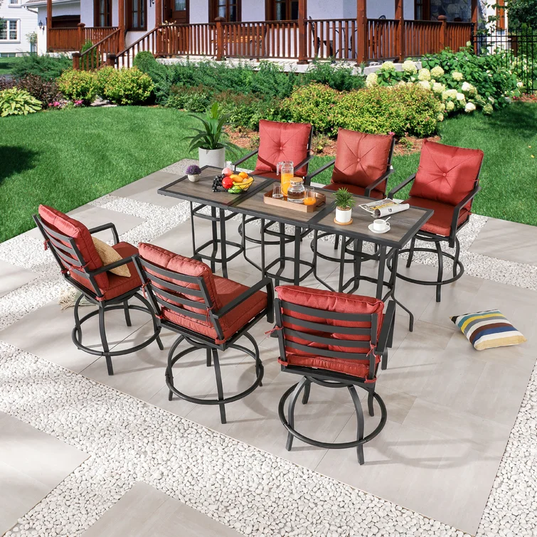 Adolph 6 - Person Square Outdoor Dining Set with Cushions