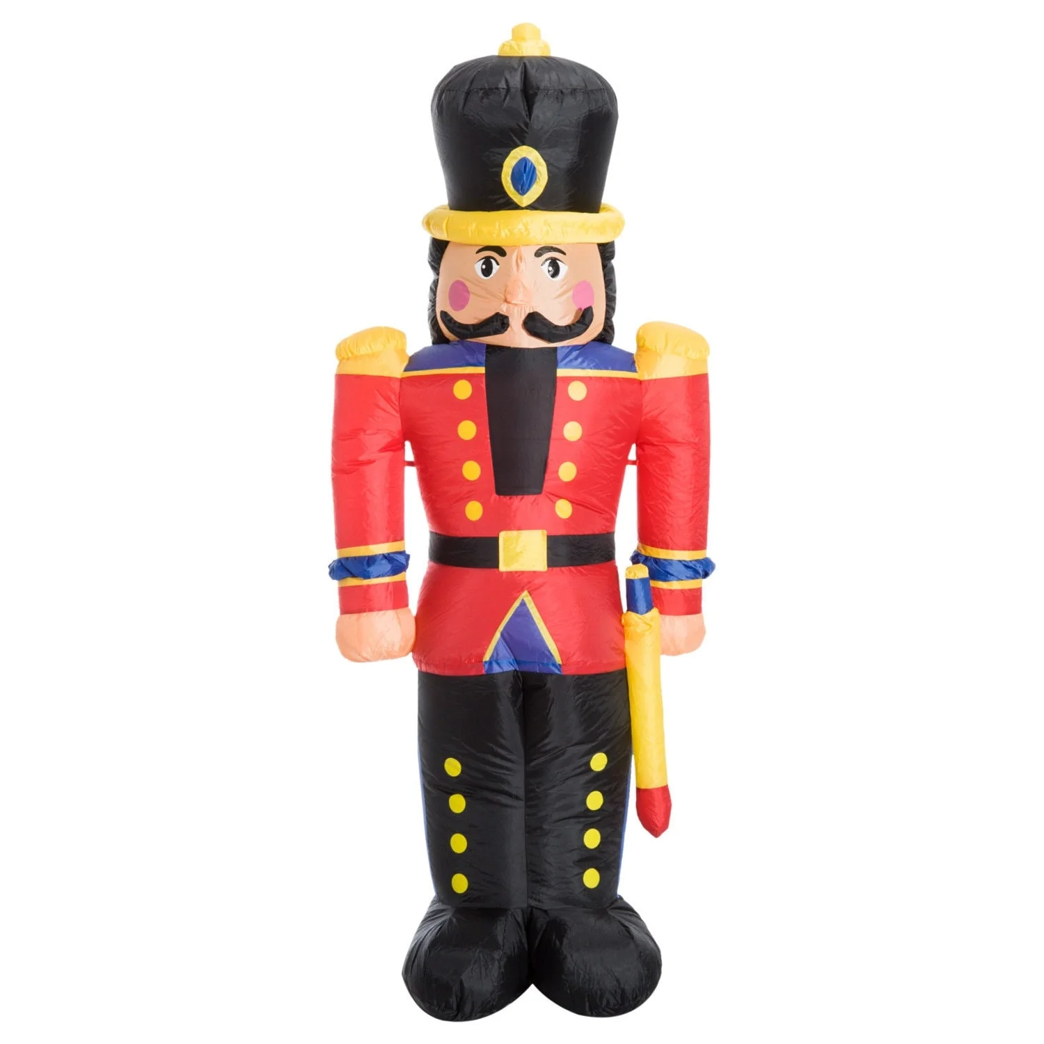 HOMCOM 6 ft. Christmas Inflatable Nutcracker Soldier, Outdoor Blow-Up Holiday Yard Decoration with LED Lights Display