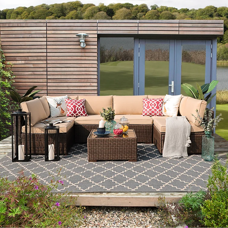 Algarin 6 - Person Outdoor Seating Group with Cushions