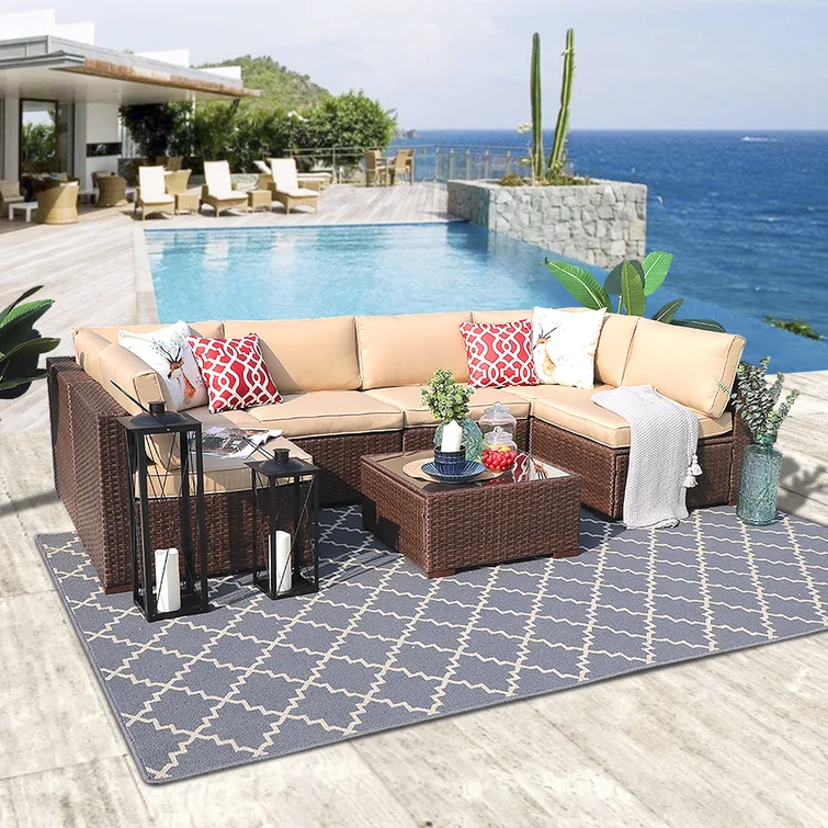 Algarin 6 - Person Outdoor Seating Group with Cushions