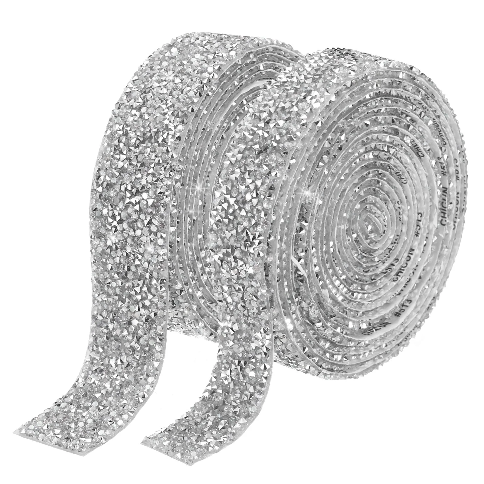 2 Roll 6 Yards Self Adhesive Crystal Rhinestone Diamond Ribbon