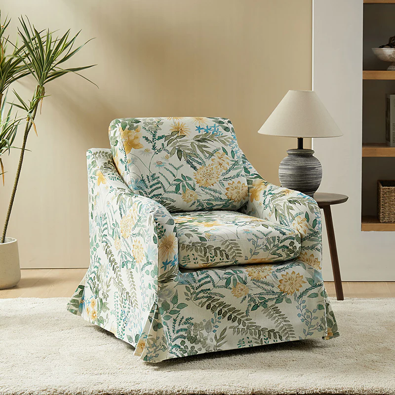 Bertram Claas 360 Degree Swivel Chair With Slipcover