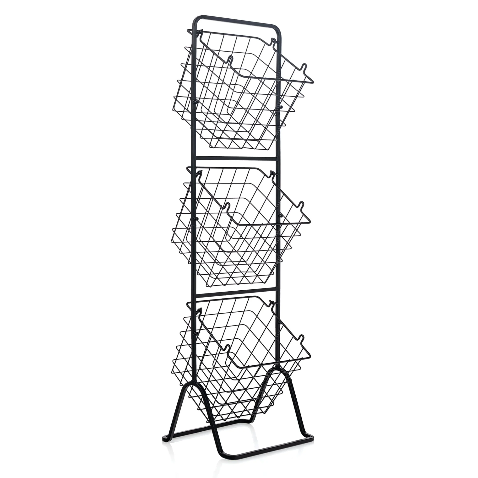 Costway 3-Tier Wire Fruit Basket Stand Kitchen Snack Vegetable Storage - See Details