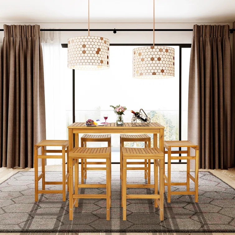 Arnstein 6 - Person Rectangular Outdoor Dining Set