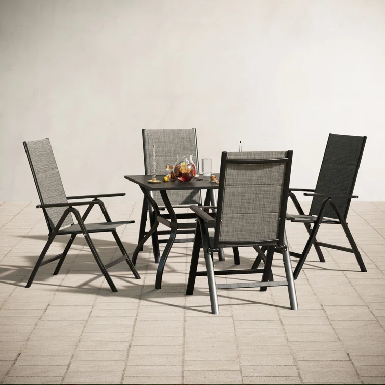 Argyri 4 - Person Square Outdoor Dining Set with Cushions