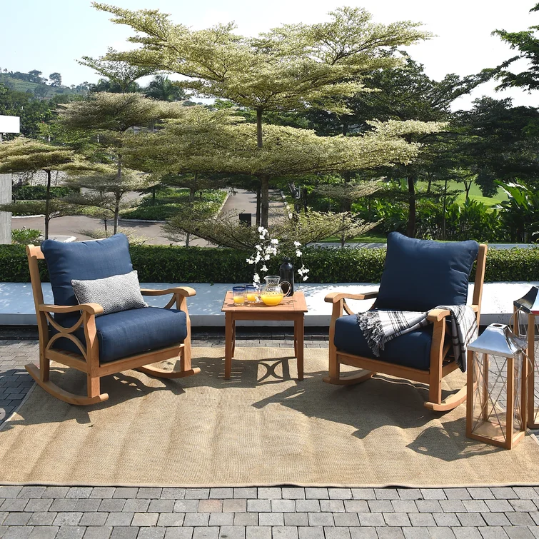 Brunswick Teak 2 - Person Outdoor Seating Group with Cushions
