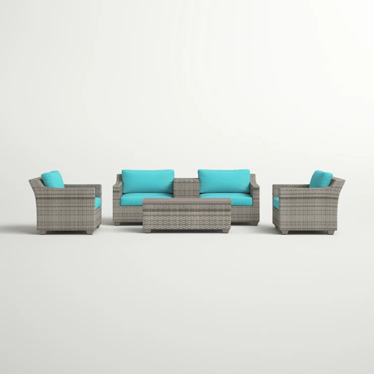 Bannister 4 - Person Outdoor Seating Group with Cushions