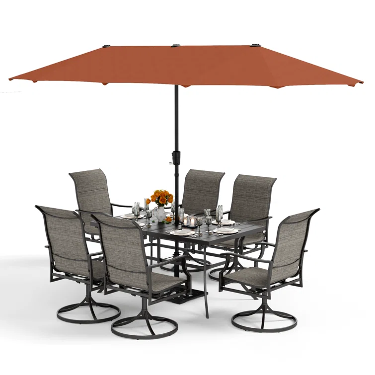 Alyah 6 - Person Rectangular Outdoor Dining Set