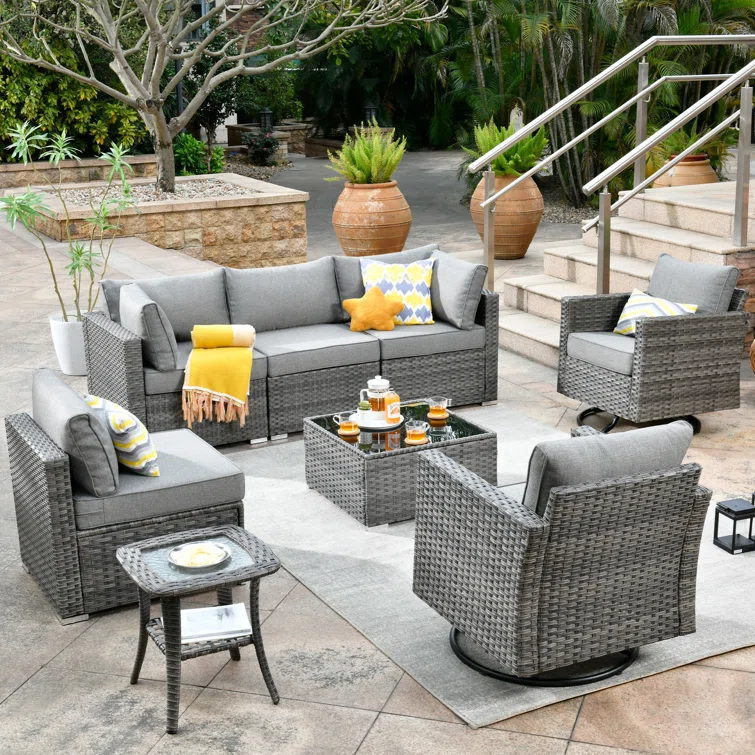 Aliva 6 - Person Outdoor Seating Group with Cushions