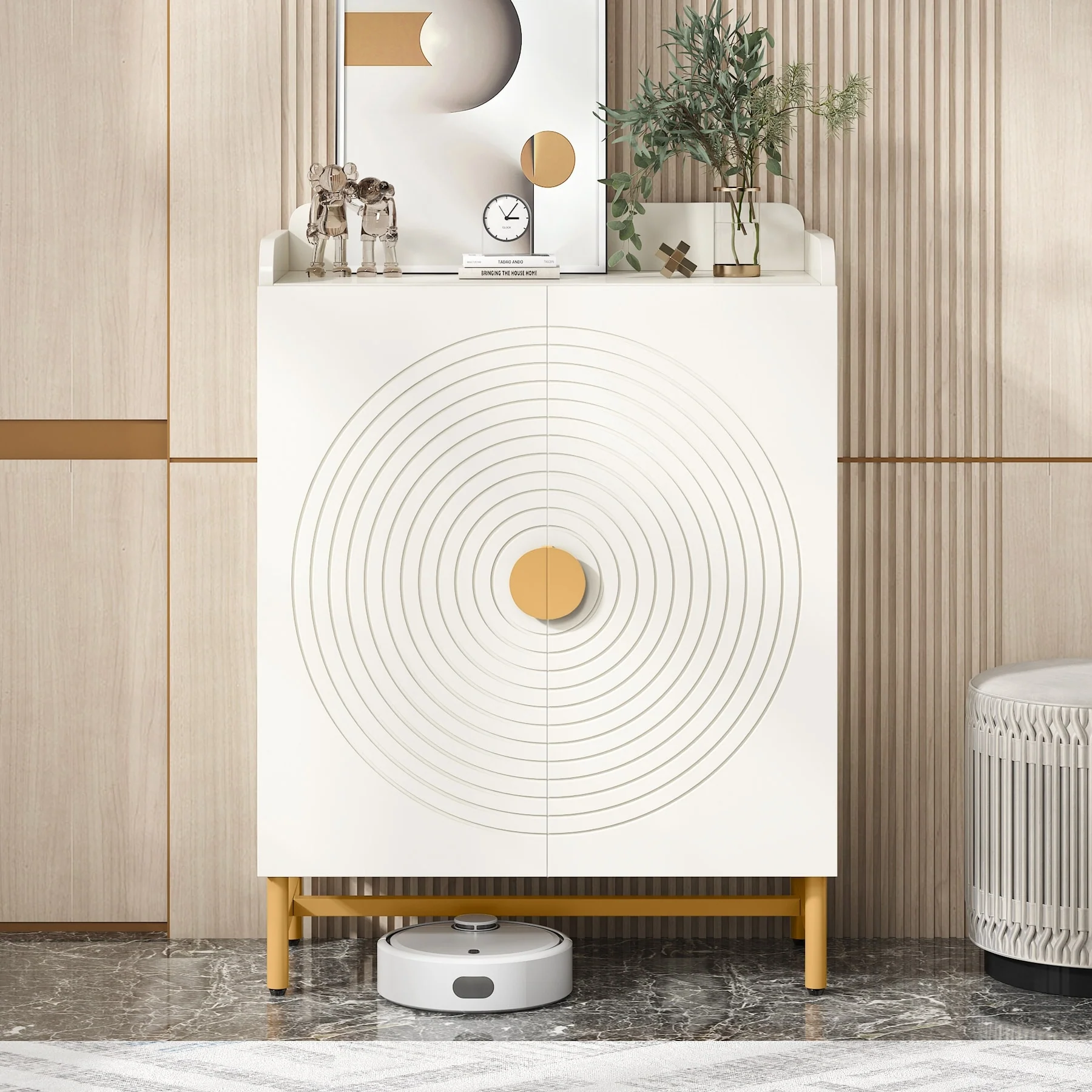 24 Pairs Shoe Storage Cabinet for Entryway, Freestanding Shoe Rack Organizer