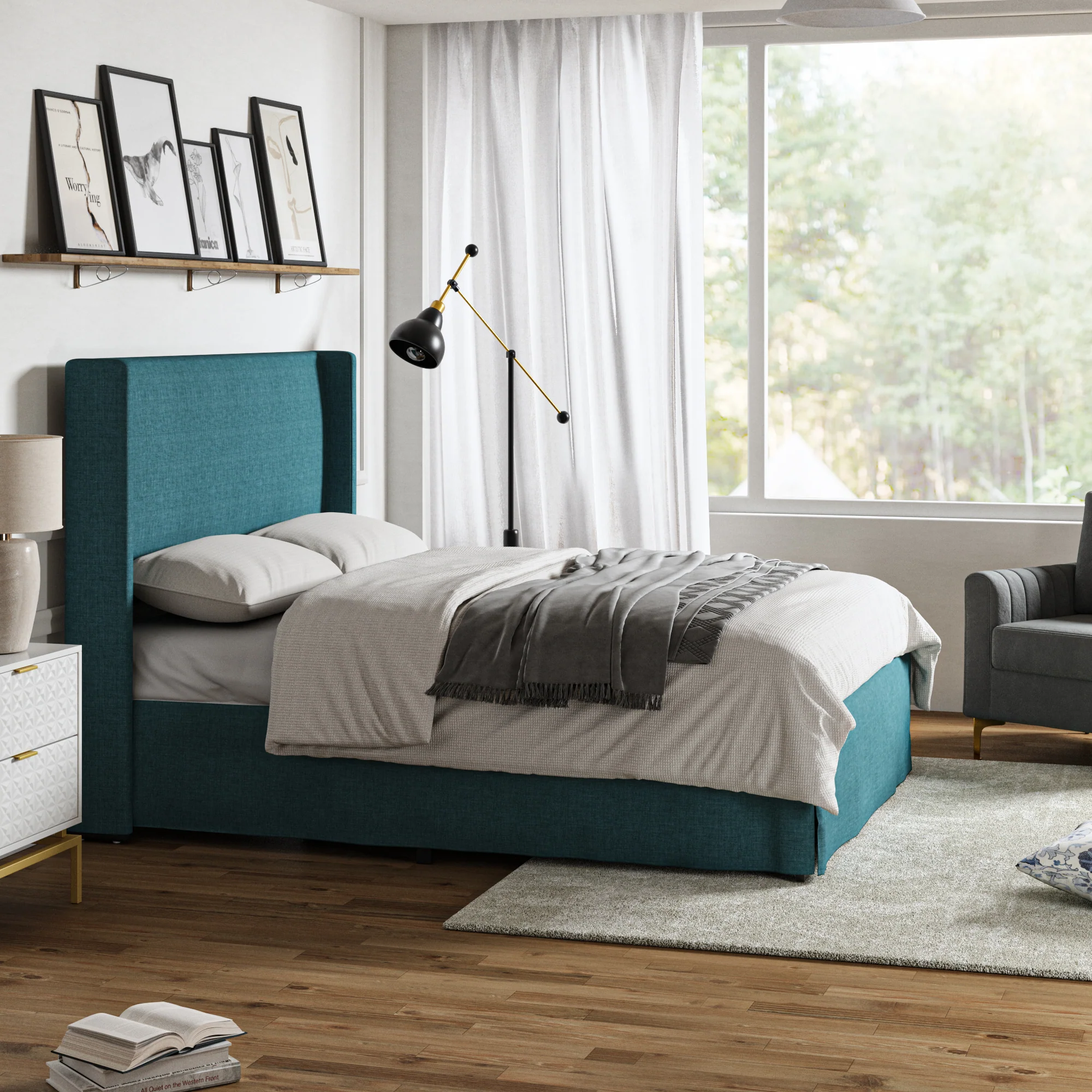 Alexander 2 Piece Bedroom Set - Bed With Slipcover