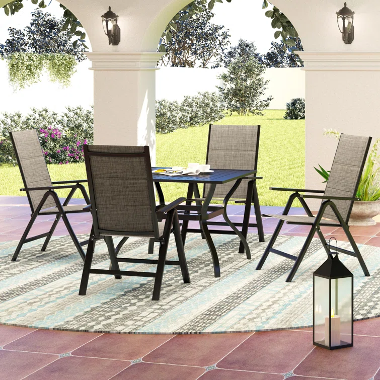 Argyri 4 - Person Square Outdoor Dining Set with Cushions