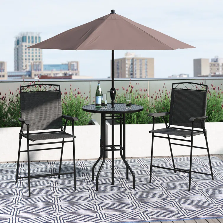 Aalbert 2 - Person Round Outdoor Dining Set