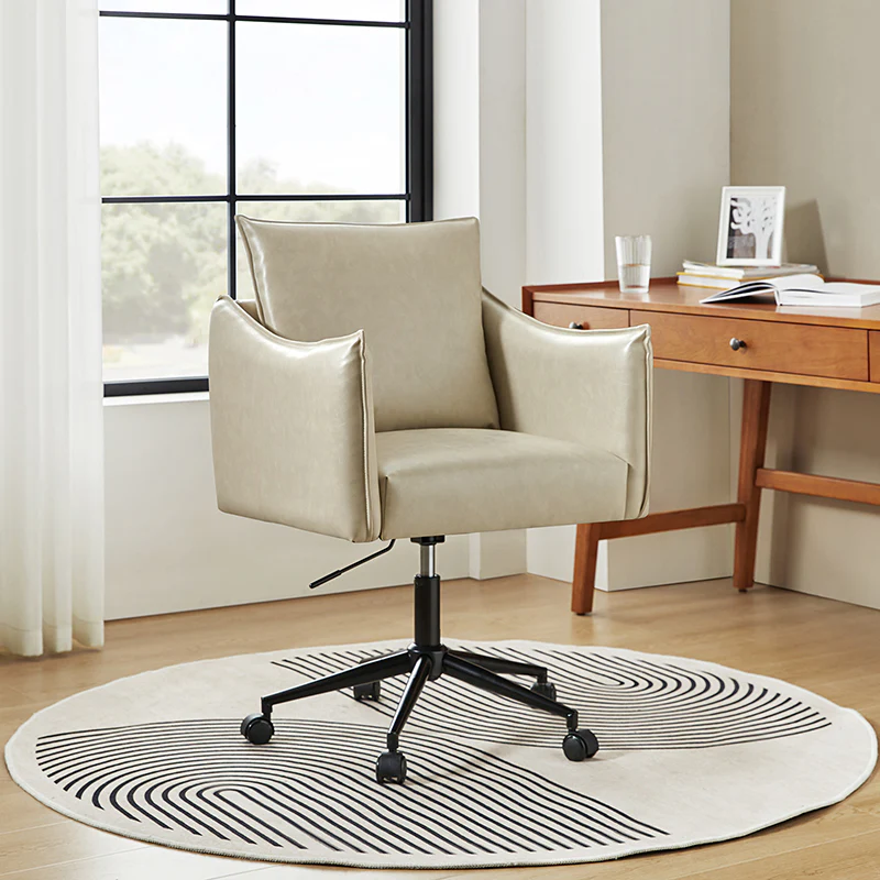 Fabius Mid-Century Modern Height-Adjustable Swivel Office Chair