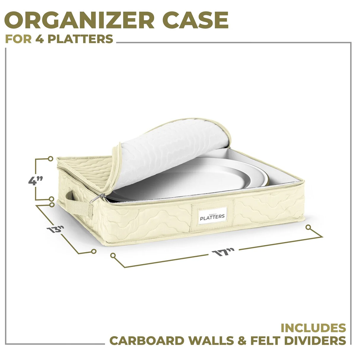 4 Plate China Quilted Container - 17