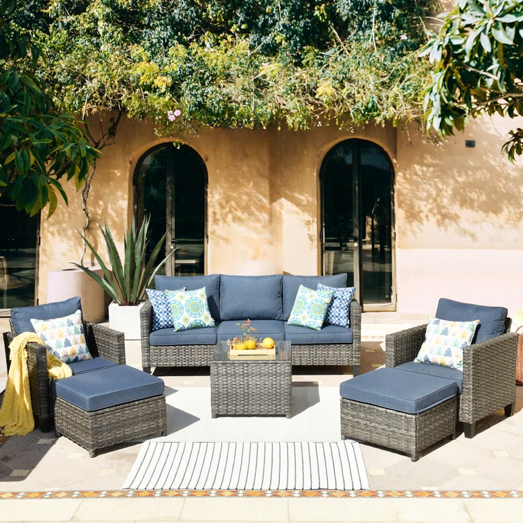 Allcot 5 - Person Outdoor Seating Group with Cushions