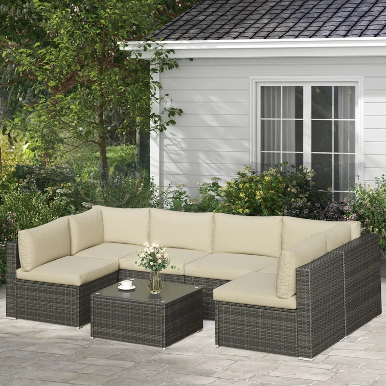 Celinez 6 - Person Outdoor Seating Group with Cushions