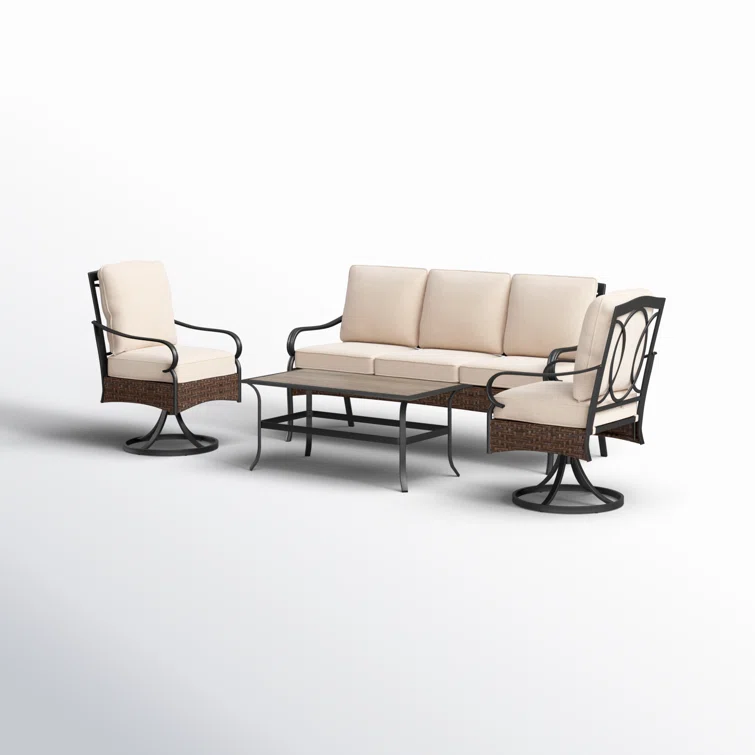 Argyri 5 - Person Outdoor Seating Group with Cushions