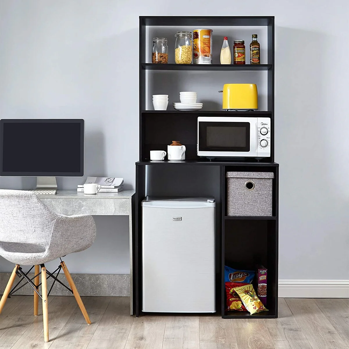 Yak About It® - Mini Fridge Dorm Station with Top Shelf by DormCo