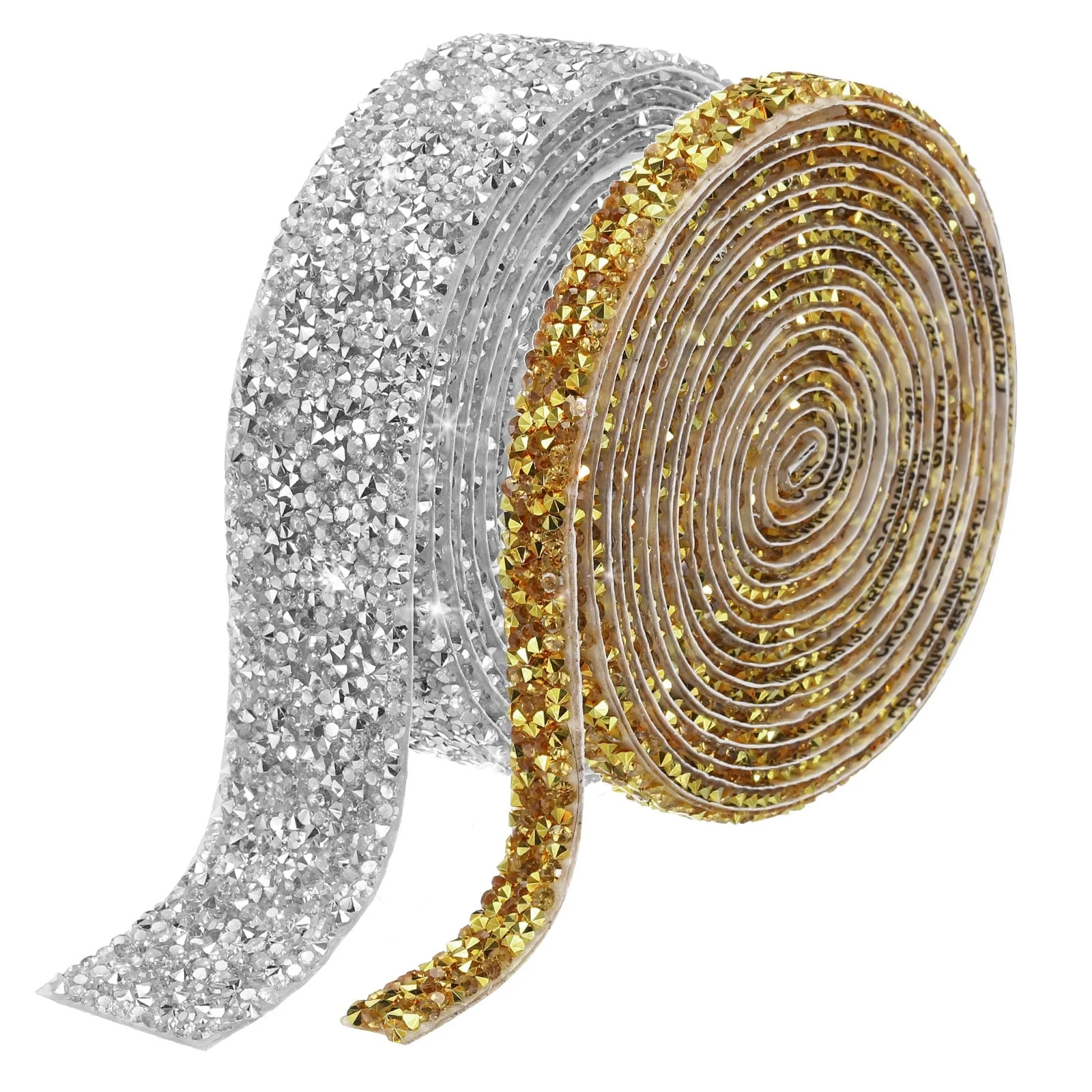 2 Roll 6 Yards Self Adhesive Crystal Rhinestone Diamond Ribbon
