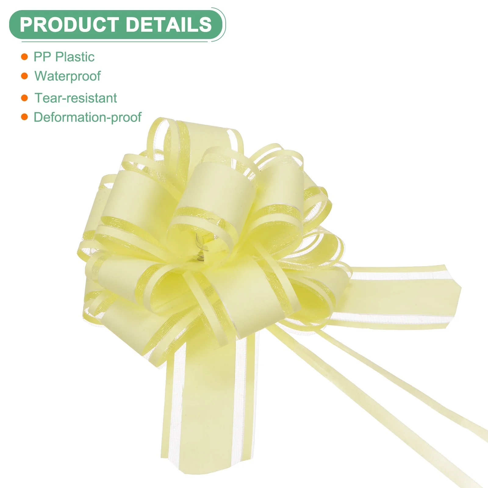 10pcs Large Pull Bow 6 Inch Bows for Wedding Baskets Decorations