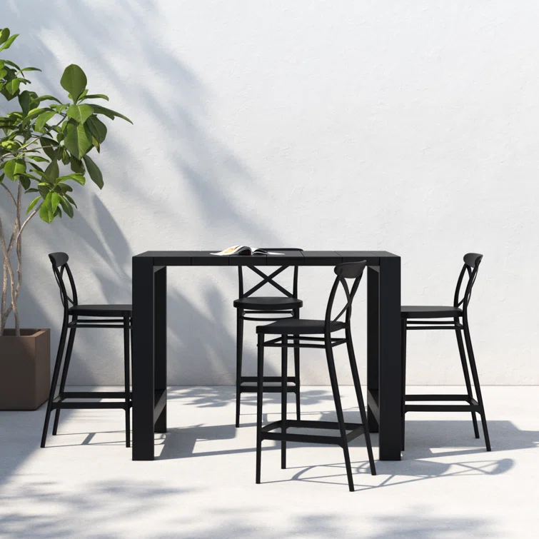 Farrah 4 - Person Square Extendable Outdoor Dining Set