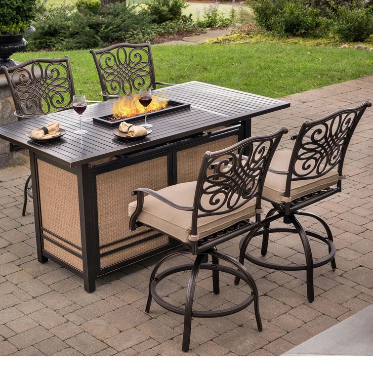 Carleton 4 - Person Rectangular Outdoor Dining Set