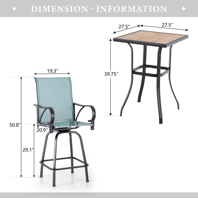 Alyne 4 - Person Square Outdoor Dining Set