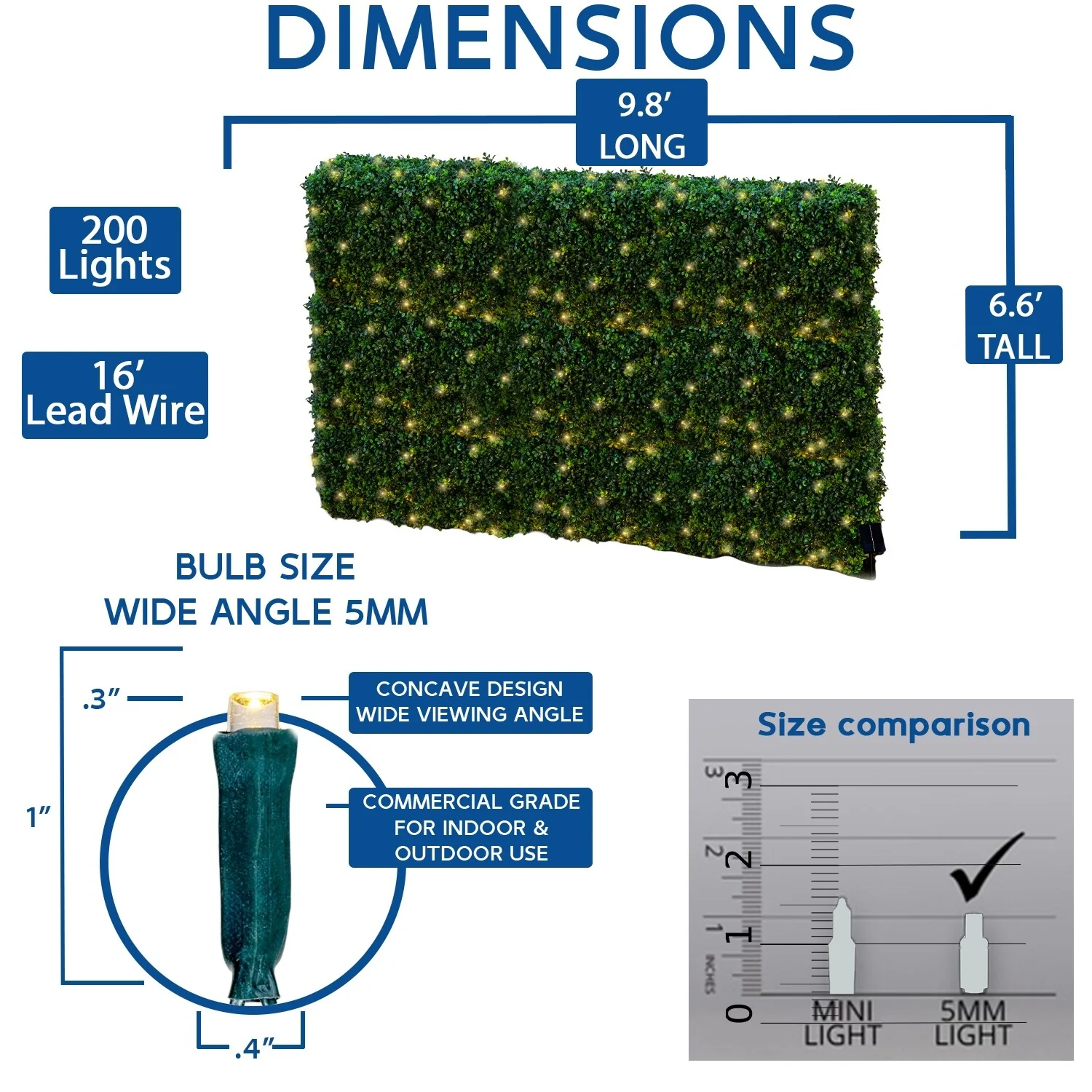 200 Light Warm White LED Solar Net Light, 8 Modes, Timer, Dimming, Remote Included - Warm White
