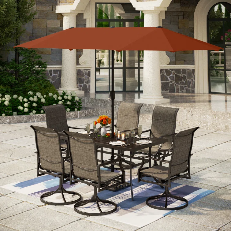 Alyah 6 - Person Rectangular Outdoor Dining Set