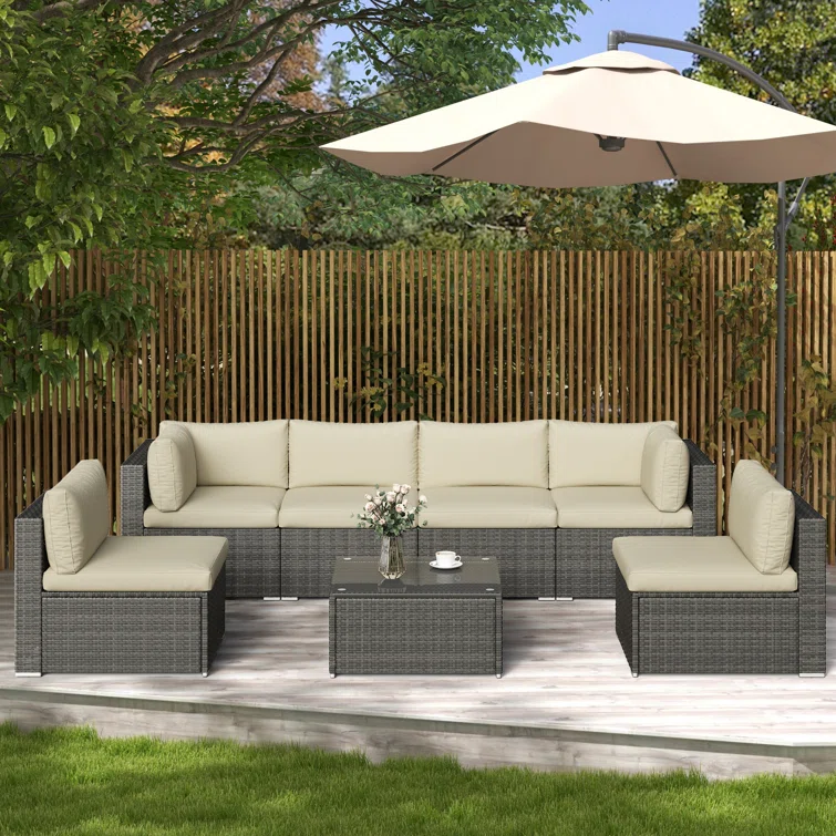 Celinez 6 - Person Outdoor Seating Group with Cushions