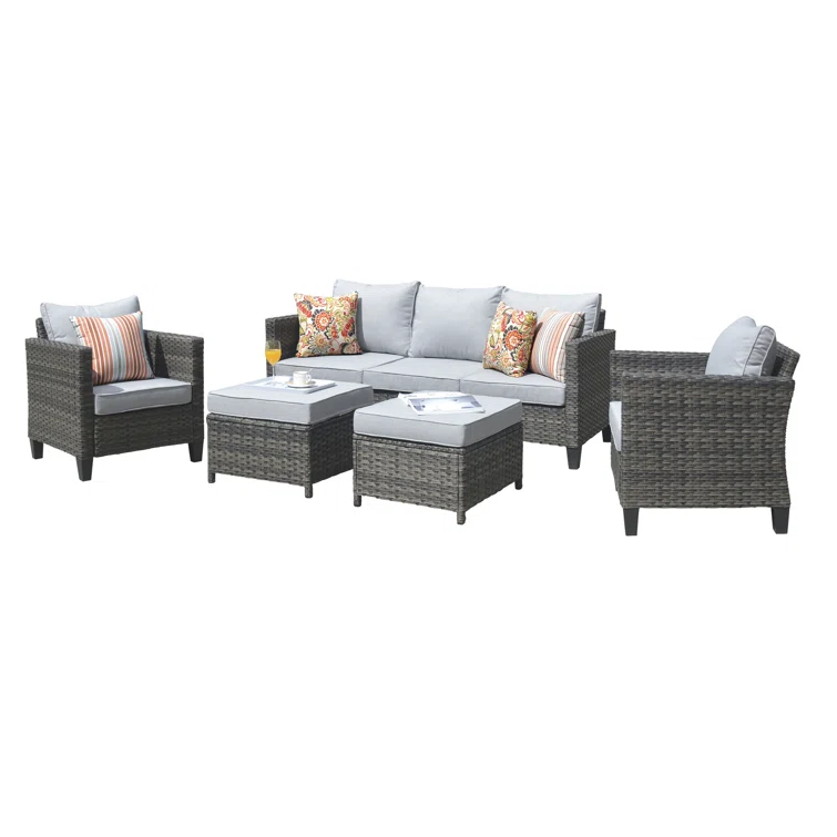 Allcot 5 - Person Outdoor Seating Group with Cushions