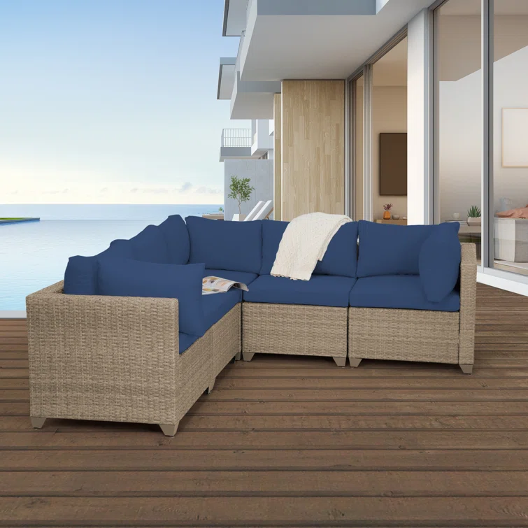 Aranka 5 - Person Outdoor Seating Group with Cushions