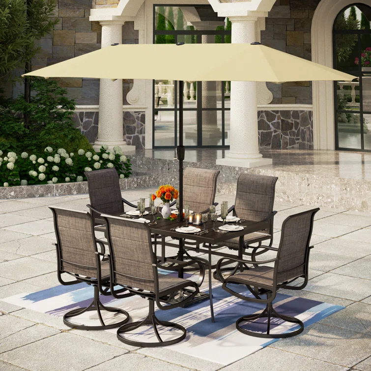 Alyah 6 - Person Rectangular Outdoor Dining Set