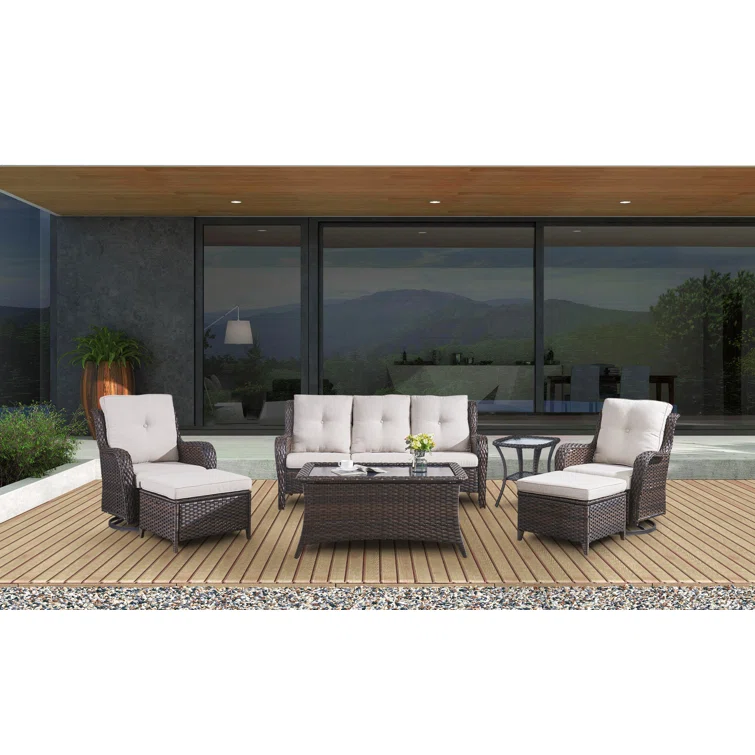 5 - Person Outdoor Seating Group with Cushions