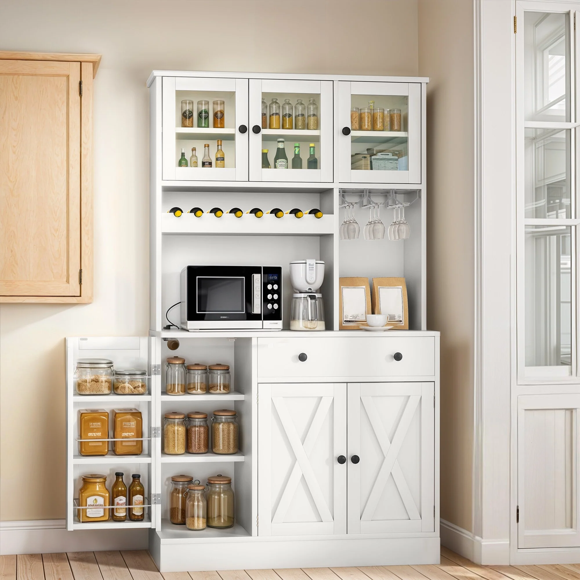 71'' Kitchen Pantry Storage Cabinet - 71