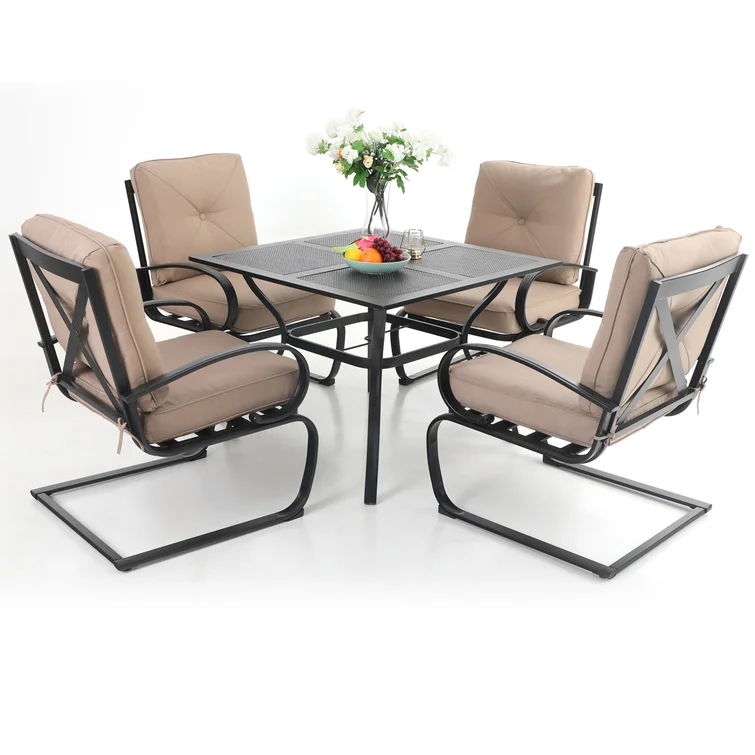 4 - Person Square Outdoor Dining Set with Cushions