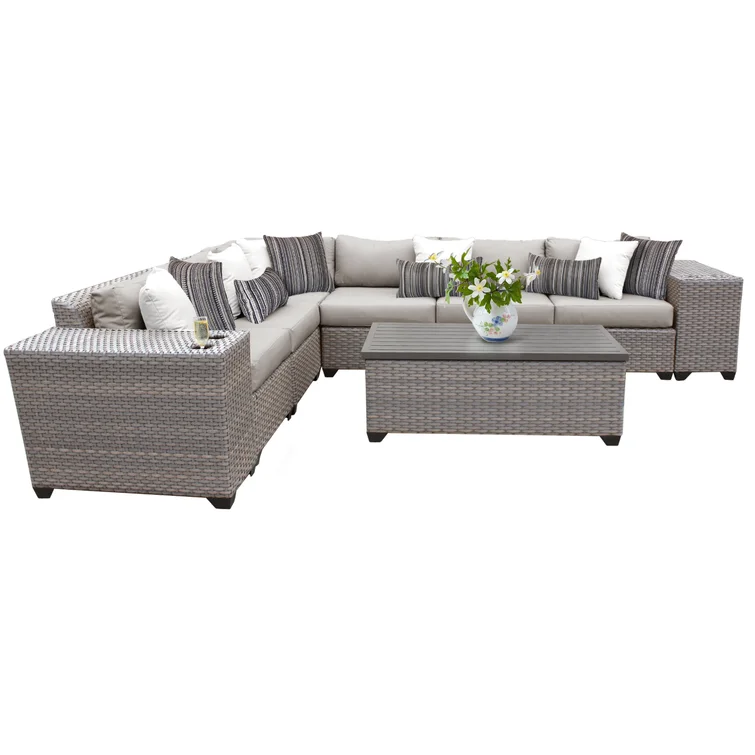 Avione 9 Piece Sectional Seating Group with Cushions