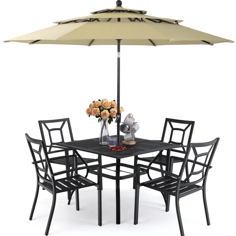 Alyah 4 - Person Square Outdoor Dining Set