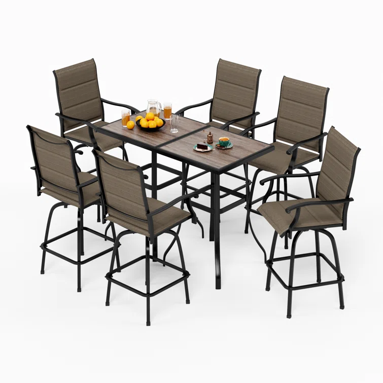 Alyne 6 - Person Square Outdoor Dining Set
