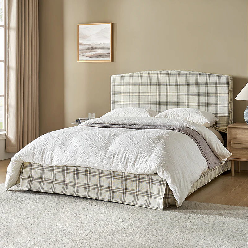 Amadeus Upholstered Platform Bed With Washable Slipcover for Bedroom